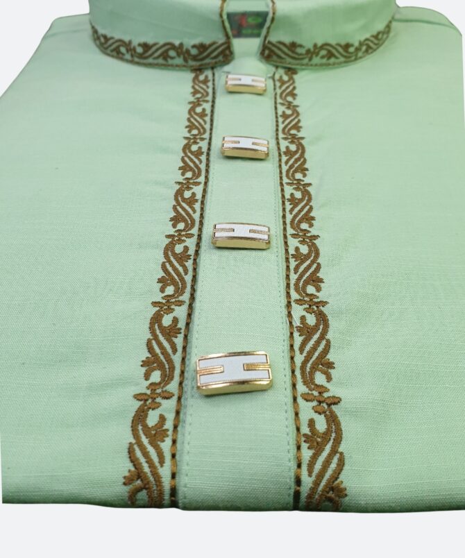 Light Green Cotton Panjabi 2