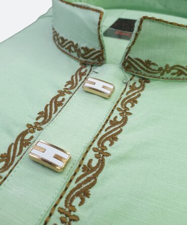Light Green Cotton Panjabi 3