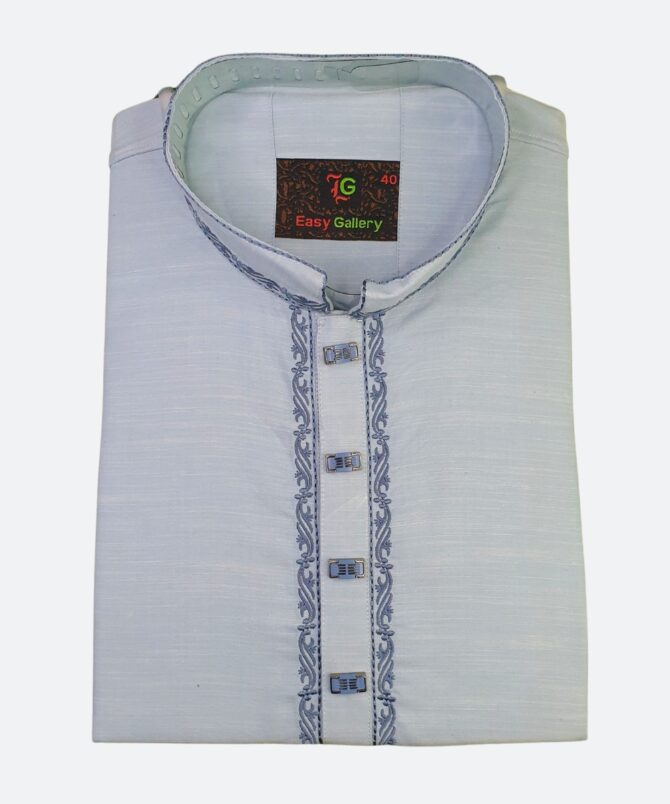 Sky Blue Cotton Panjabi
