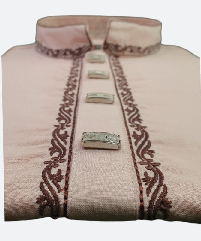 Light Pink Cotton Panjabi 8