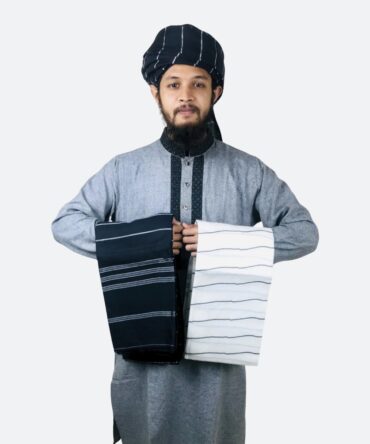 Black And White Afgan Pagri