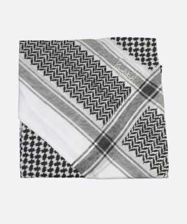 Premium Quality Arab black and white shemagh 1